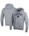 Champion Men's Heather Gray Penn State Nittany Lions Arched Logo Fleece Pullover Hoodie In Multi