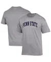 Champion Men's Heather Gray Penn State Nittany Lions Basic Arch T-shirt In Gray