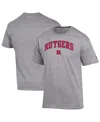 Champion Men's Heather Gray Rutgers Scarlet Knights Arch Over Logo T-shirt
