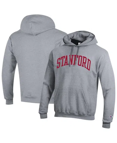 Champion Men's Heather Gray Stanford Cardinal Basic Arch Fleece Pullover Hoodie