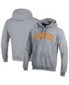 Champion Men's Heather Gray Tennessee Volunteers Basic Arch Fleece Pullover Hoodie In Gray
