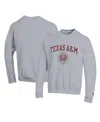Champion Men's Heather Gray Texas A&m Aggies 12th Man Pullover Sweatshirt In Heather Gray
