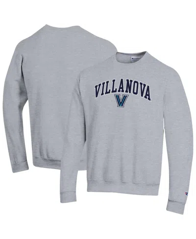 Champion Men's Heather Gray Villanova Wildcats Arch Over Logo Pullover Sweatshirt