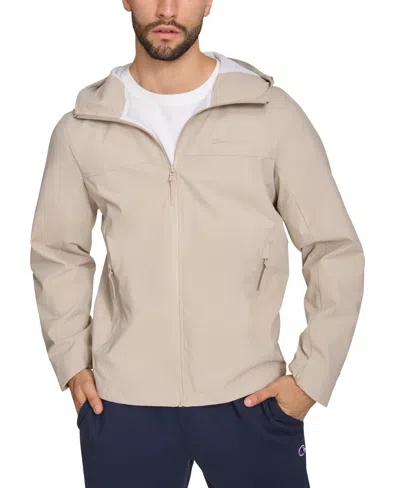 Champion Men's Hooded Rain Jacket In Pebble