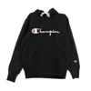 Champion Reverse Weave Logo Hoodie In Black