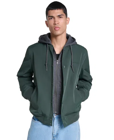 Champion Men's Hooded Varsity Jacket In Multi