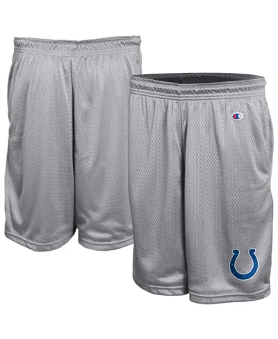 Champion Men's Indianapolis Colts Mesh-active Shorts, 8" Inseam In Gray