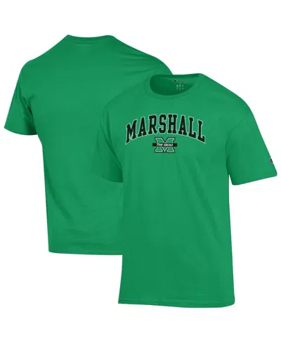 Champion Men's Kelly Green Marshall Thundering Herd Arch Over Logo T-shirt