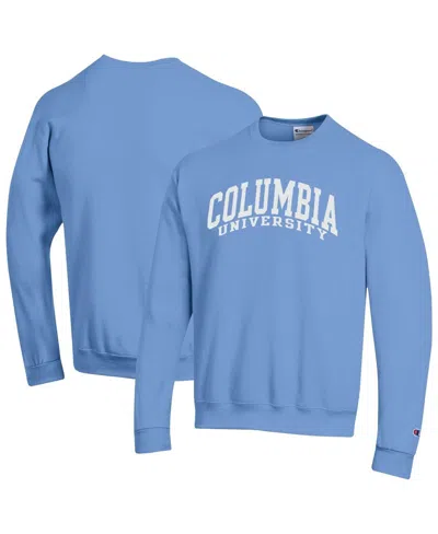 Champion Men's Light Blue Columbia University Basic Arch Fleece Pullover Sweatshirt