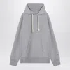 Champion Men's Light Grey Cotton Hoodie In Gray