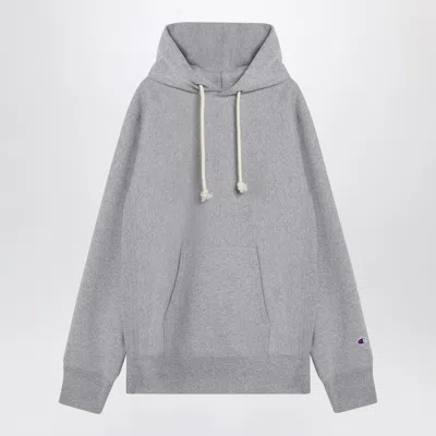 Champion Men's Light Grey Cotton Hoodie In Gray