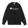 Champion Logo Print Pattern Sweatshirt In Black