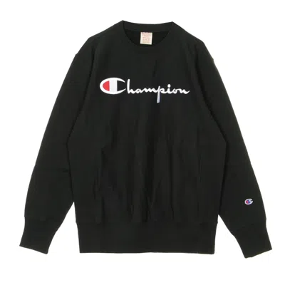 CHAMPION MEN'S LIGHTWEIGHT CREWNECK SWEATSHIRT CREWNECK SWEATSHIRT BLACK