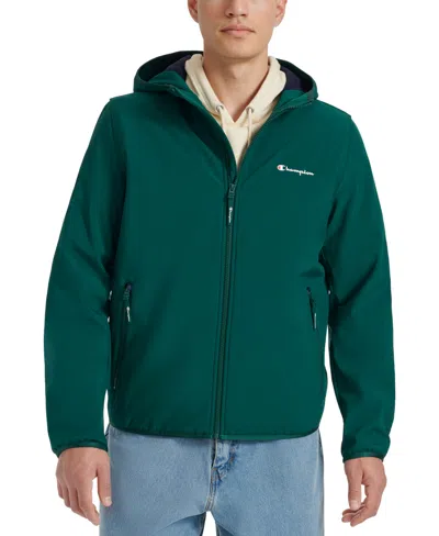 Champion Men's Lightweight Sport Shell Hooded Jacket In Rain Forest