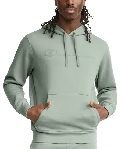 Champion Men's Logo Graphic Pullover Hoodie In Clever Sag