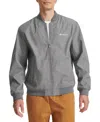 Champion Softshell Varsity Bomber Jacket In Heather Grey