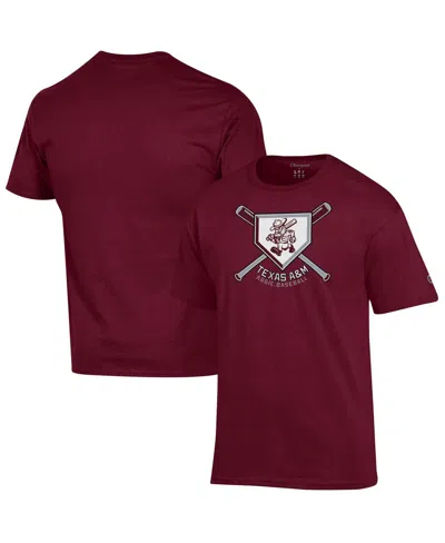 Champion Men's Maroon Texas A M Aggies Ol' Sarge Baseball Homeplate T-shirt
