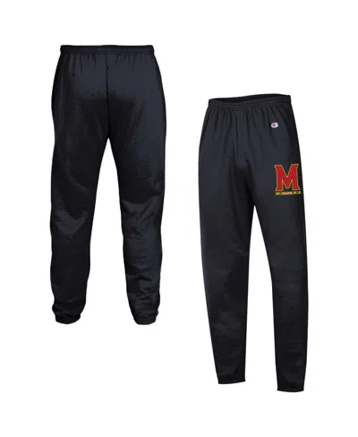 Champion Men's Maryland Terrapins Power Blend Fleece-lined Sweatpants In Black