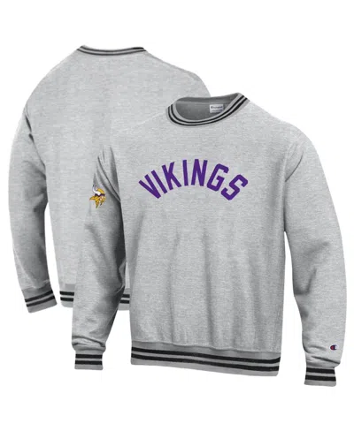 Champion Men's Minnesota Vikings Reverse Weave Relaxed-fit Heavyweight Sweatshirt In Black