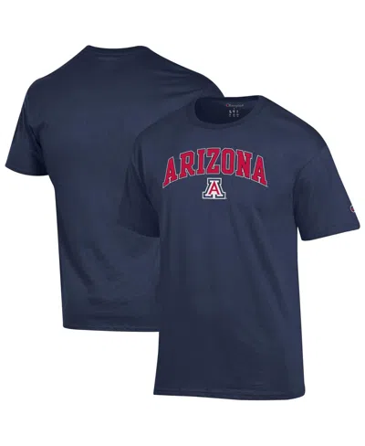 Champion Men's Navy Arizona Wildcats Arched Logo T-shirt In Blue