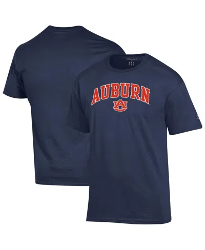 Champion Men's Navy Auburn Tigers Arch Over Logo T-shirt In Blue