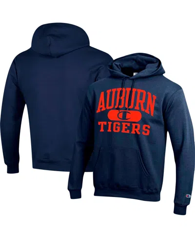 Champion Men's Navy Auburn Tigers Arch Pill Pullover Hoodie In Blue