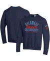 Champion Men's Navy Delaware State Hornets 2-hit Powerblend Pullover Sweatshirt In Navy