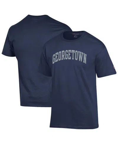 Champion Men's Navy Georgetown Hoyas Basic Arch T-shirt In Blue
