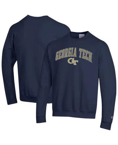 Champion Navy Georgia Tech Yellow Jackets Arch Over Logo Pullover Sweatshirt