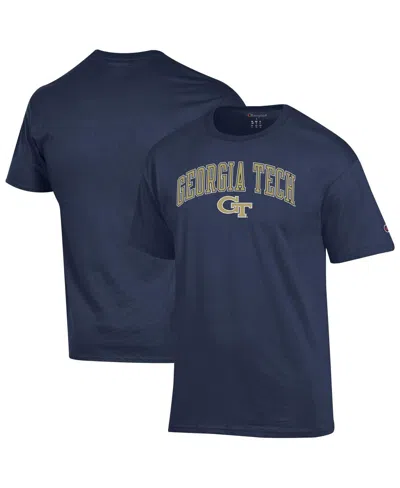 Champion Men's Navy Georgia Tech Yellow Jackets Arch Over Logo T-shirt
