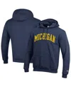 Champion Navy Michigan Wolverines Basic Arch Fleece Pullover Hoodie