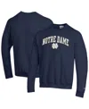 Champion Men's Navy Notre Dame Fighting Irish Arch Over Logo Pullover Sweatshirt In Navy