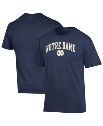 Champion Men's Navy Notre Dame Fighting Irish Arch Over Logo T-shirt In Blue