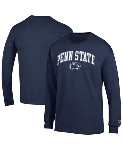 Champion Navy Penn State Nittany Lions Arch Over Logo Long Sleeve T-shirt In Blue