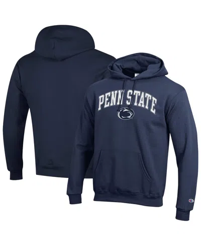 Champion Men's Navy Penn State Nittany Lions Arched Logo Fleece Pullover Hoodie In Blue