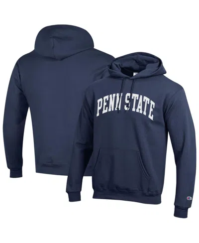 Champion Navy Penn State Nittany Lions Basic Arch Fleece Pullover Hoodie In Blue