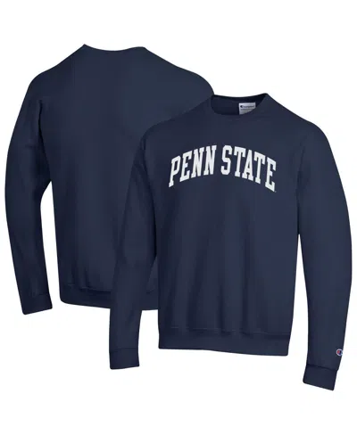 Champion Men's Navy Penn State Nittany Lions Basic Arch Fleece Pullover Sweatshirt In Blue
