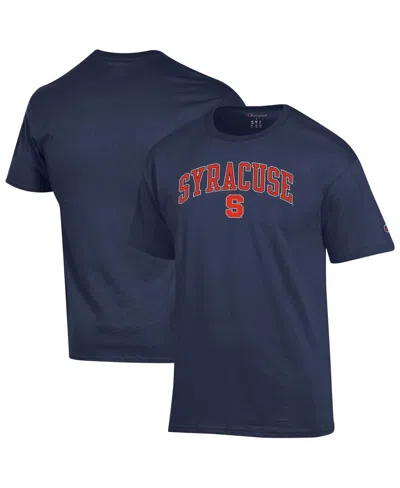 Champion Navy Syracuse Orange Arch Over Logo Long Sleeve T-shirt In Blue