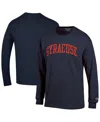 Champion Navy Syracuse Orange Basic Arch Long Sleeve T-shirt In Blue