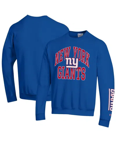 Champion Men's New York Giants Fleece Crewneck Graphic Sweatshirt In Multi