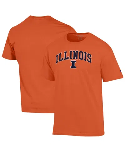 Champion Men's Orange Illinois Fighting Illini Arch Over Logo T-shirt