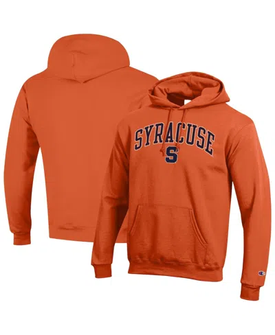 Champion Men's Orange Syracuse Orange Arch Over Logo Pullover Hoodie In Animal Print