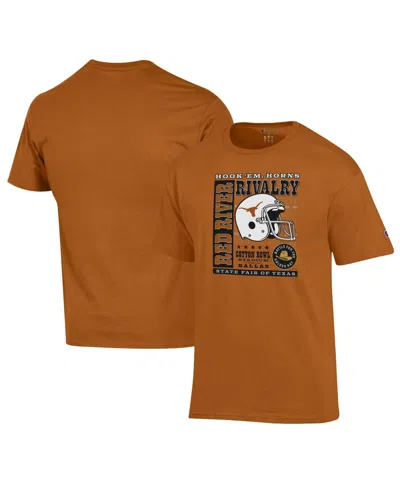 Champion Men's Orange Texas Longhorns Red River Rivalry Slogan T-shirt