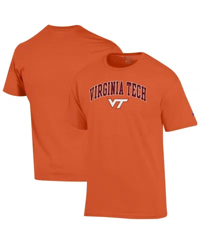 Champion Men's Orange Virginia Tech Hokies Arched Logo T-shirt