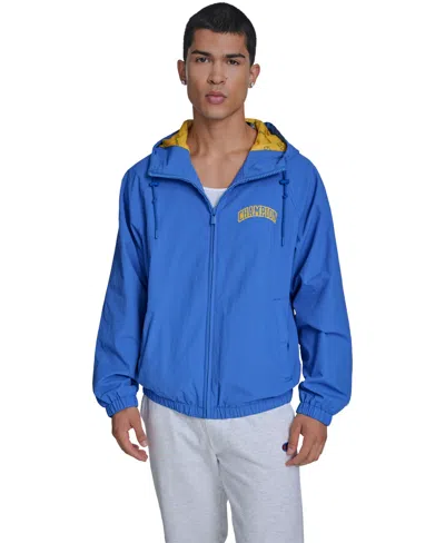 Champion Men's Packable Windbreaker Jacket In Blue