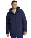 Champion Men's Performance Hooded, Faux Sherpa-lined Peacoat Jacket In Peacoat