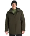 Champion Men's Performance Hooded, Faux Sherpa-lined Peacoat Jacket In Forest Night