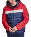 Champion Men's Performance Quilted Hooded Jacket In Midnight,buff,red