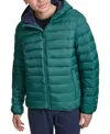 Champion Men's Performance Quilted Hooded Jacket In Rain Forest