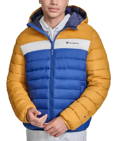 Champion Men's Performance Quilted Hooded Jacket In Sunflower